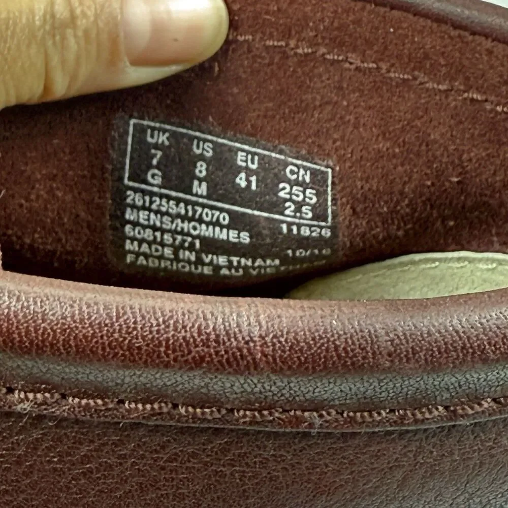 Clarks Original Men's Size 8 Burgundy Leather Lace Up Wallabee Boots
